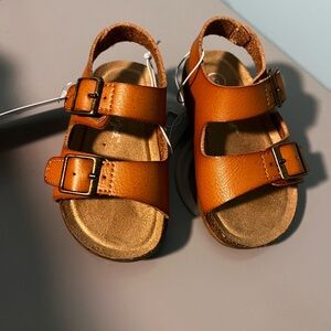 Cat & Jack Brown Sandals Comfortable Cork Footbed NWT